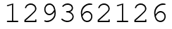 Число 129362126.