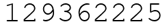Число 129362225.