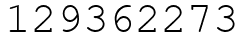 Число 129362273.