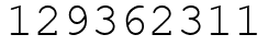Число 129362311.