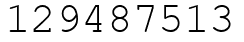 Число 129487513.