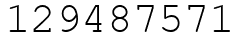 Число 129487571.