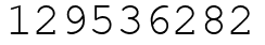 Число 129536282.