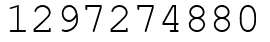 Число 1297274880.