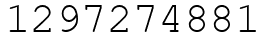 Число 1297274881.