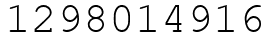 Число 1298014916.