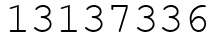 Число 13137336.