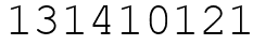 Число 131410121.