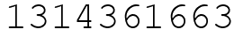 Число 1314361663.