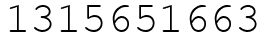 Число 1315651663.