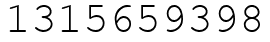 Число 1315659398.
