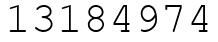 Число 13184974.