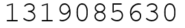 Число 1319085630.