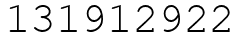 Число 131912922.