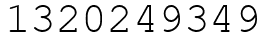 Число 1320249349.
