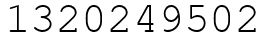 Число 1320249502.