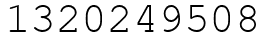 Число 1320249508.