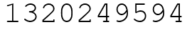 Число 1320249594.
