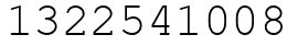 Число 1322541008.