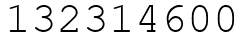 Число 132314600.