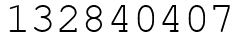 Число 132840407.