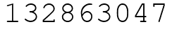 Число 132863047.
