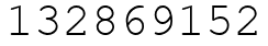Число 132869152.