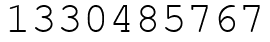 Число 1330485767.