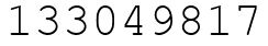 Число 133049817.