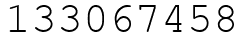 Число 133067458.