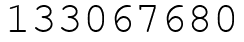 Число 133067680.