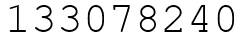 Число 133078240.