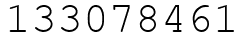 Число 133078461.