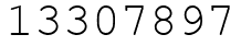 Число 13307897.