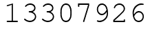 Число 13307926.