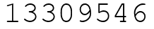 Число 13309546.