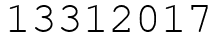 Число 13312017.