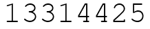 Число 13314425.