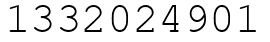 Число 1332024901.