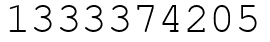Число 1333374205.
