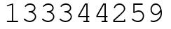 Число 133344259.