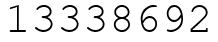 Число 13338692.