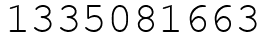 Число 1335081663.