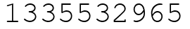 Число 1335532965.