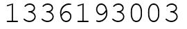 Число 1336193003.