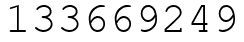 Число 133669249.