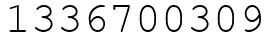 Число 1336700309.