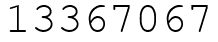 Число 13367067.
