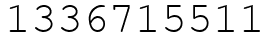 Число 1336715511.