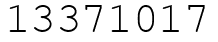 Число 13371017.